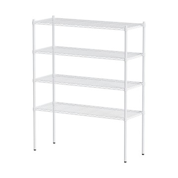 【dayneeds】輕型 120x45x150公分 四層烤白波浪架