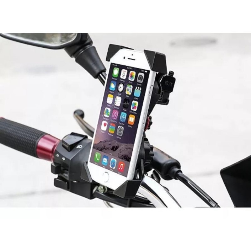 自転車用スマホホルダー iphone バイク スマホ ホルダー 携帯 GPS ナビ 車載 ハンドル ミラー台取り付け可能 | LINEショッピング