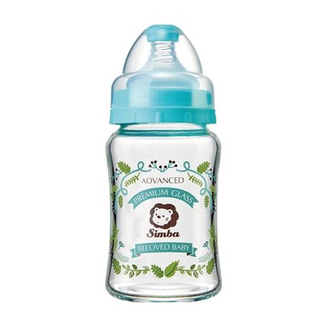 Simba 小獅王辛巴 蘿蔓晶鑽寬口葫蘆玻璃小奶瓶 0個月以上  香草  180ml  1個
