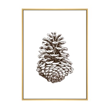 松果I 印花  50 x 70cm  木色