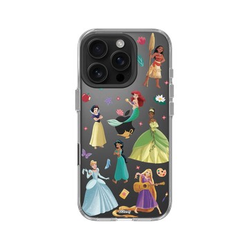 iPhone 16 Pro Clear Case（相機按鈕） 透明 - 迪士尼-公主系列 Disney Princess - 迪士尼公主 - 貼紙風格