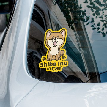 Shiba Inu in car 柴犬汽車貼