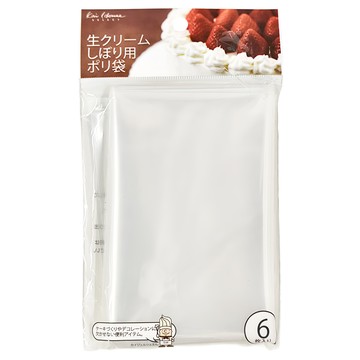 KAI 貝印 House 奶油袋 聚乙烯材質 生奶油造型適用 6個  9 x 13 x 2cm  透明色  1袋