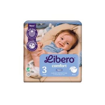 麗貝樂 Comfort黏貼型紙尿褲 S (3號30片x6包/箱/ 5-8kg適用)