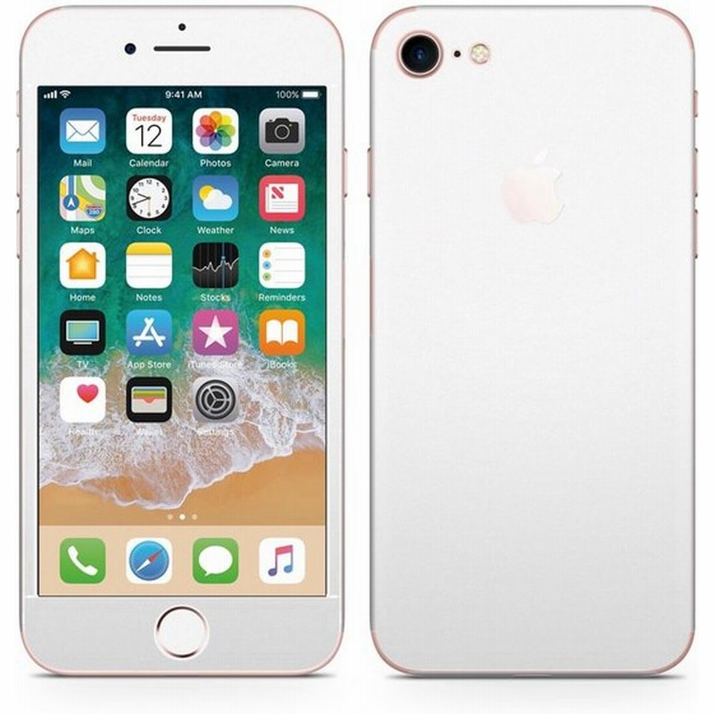 Iphone7 対応 アイフォン 全面スキンシール フル 背面 側面 正面 液晶 スマホステッカー 保護シール スマホ 白 シンプル 無地 通販 Lineポイント最大0 5 Get Lineショッピング