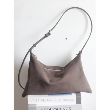 復古反絨磨砂托特腋下包單肩麂皮