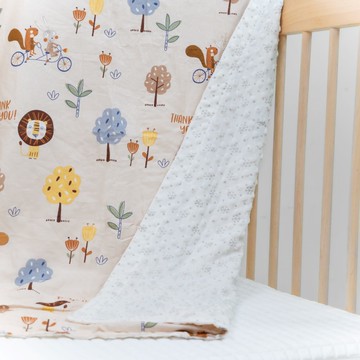 PAMABE - 涼感荳荳寶貝毯-森林松鼠-75*110cm