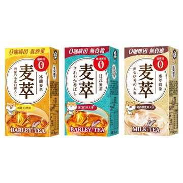 御茶園 麥萃300mlx6入/組(任選 無糖麥茶/冰釀麥萃/無咖啡因奶茶)