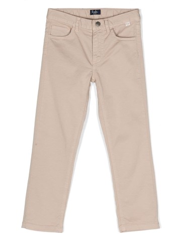 Il Gufo - slim-cut cotton trousers - kids - Cotton/Cotton/Elastane - 3 - Neutrals