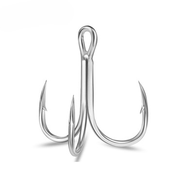 【TTFF】血槽三本鉤 加粗加強三錨鉤10個/包帶倒刺路亞鉤錨魚鉤亮錫海水淡水掛鉤漁具現貨批發