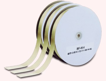 [配件配盒量]緞帶:金蔥米白"整卷"