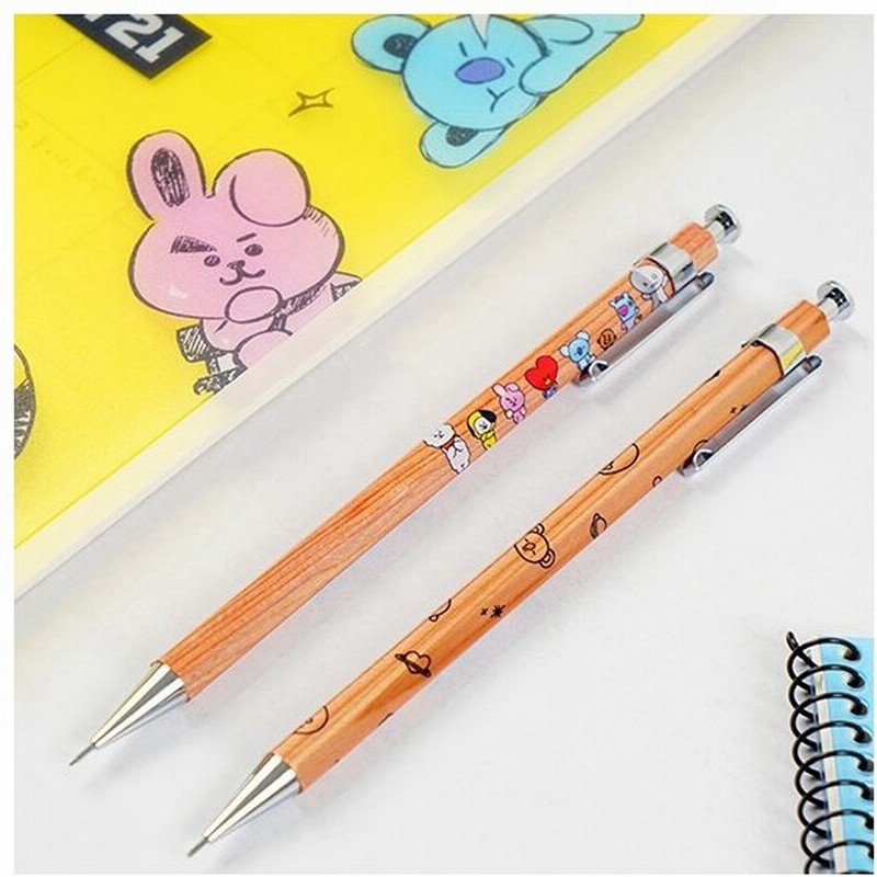 Bt21 ウッド シャープペンシル 韓国文具 文房具 シャーペン かわいい 防弾少年団 公式 通販 Lineポイント最大get Lineショッピング