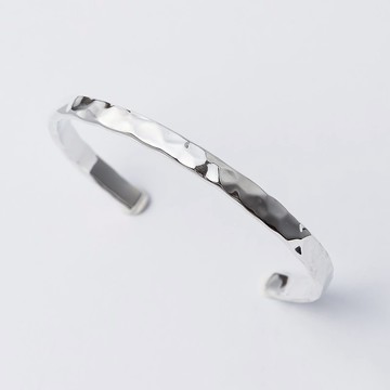 【聖誕禮物】波紋手鐲 925純銀 客製化手鐲 刻字手鐲 手環