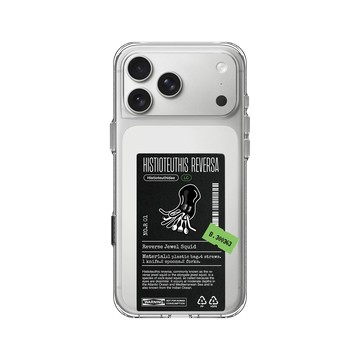 iPhone 17 Pro Max Clear Case（相機按鈕） 透明 - Marine Debris - 塑膠袋逆帆魷（隱藏版）