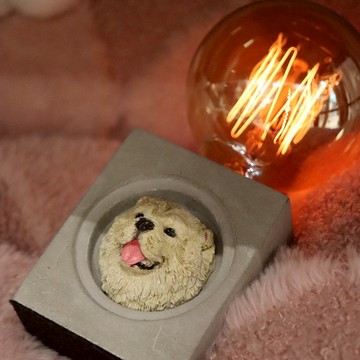 曙MUSE｜鬆獅水泥方燈 USB燈 手作 LED燈 燈泡 禮物 創意設計 小夜燈 居家擺飾 擴香石