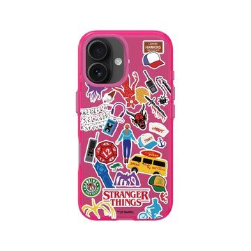 iPhone 16 Clear 粉漾桃 - Stranger Things - 霍金斯日常