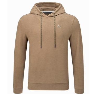 男款經典保暖連帽衫(A2PS2560M卡其/刷絨保暖/素面百搭/親膚彈性/刷絨帽T/都會休閒)