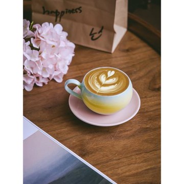 原來是泥漸變咖啡杯套裝手作陶瓷蛋蛋杯精致拉花杯高顏值小清新