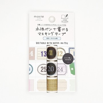 maste 寫寫手帳紙膠帶 / 日付標題 / 手作 (MST-FA22-G)