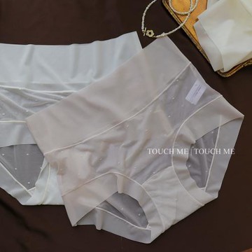 (免運)touchme超薄冰絲高腰微塑內褲女夏季薄款無痕速干純棉抗菌襠3條裝