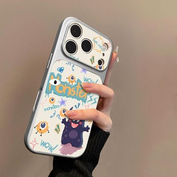 小怪獸適用蘋果17手機殼小羊皮蘋果16保護套15新14外殼13/12