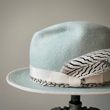 HYOKOU 手工 紳士帽-淺綠色