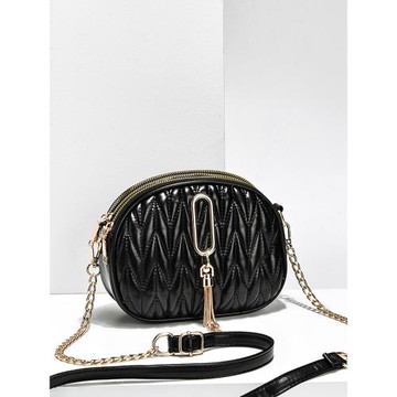 質感斜挎迷你小圓包女2025新款夏季時尚軟皮單肩鏈條手機包大容量