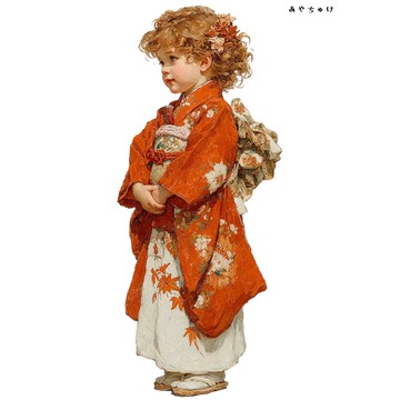 【12月新款4】07-114-0057 人物貼紙 和服復古