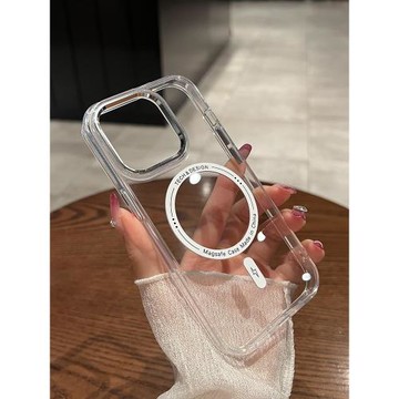umj適用于iPhone16pro手機殼簡約高級17pm透明磁吸無線充電15plus新款蘋果14proMax簡約風13防摔16保護套男女