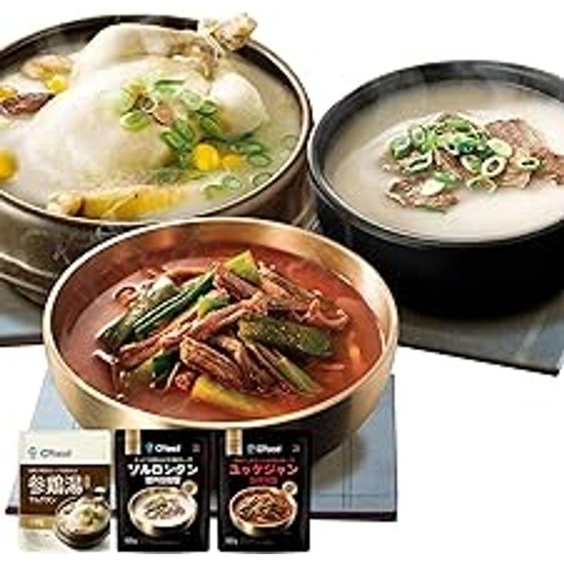 O'food スープセット 参鶏湯 ソルロンタン ユッケジャン 各1個 韓国料理 韓国 スープ 鍋 韓国鍋 簡単調理 レトルト サムゲタン