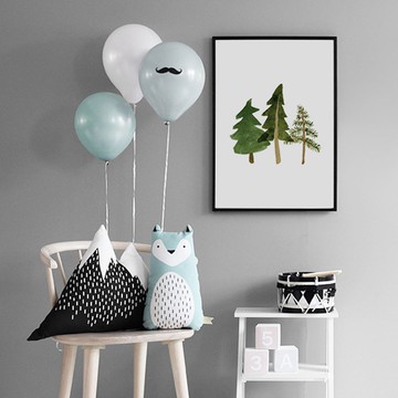 童心小森林-沙發掛畫/植物系列/複製畫/新家佈置/角落裝飾/床頭櫃