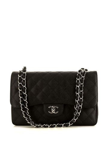 CHANEL Pre-Owned - Jumbo Double Flap shoulder bag - women - Leather - One Size - Black