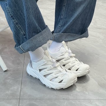 HOKA ONE ONE HOPARA 全白 機能涼鞋 復古 抽繩 戶外運動 舒適透氣 男女鞋 1123112-WHWH