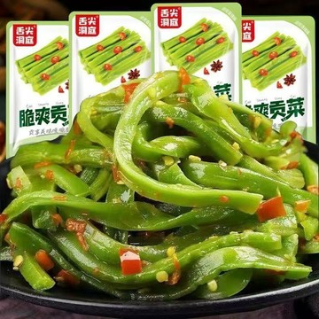 剁椒香辣脆貢菜 咔嚓一口嘎嘣脆 舌尖即食開胃解膩 下飯菜拌飯神器 獨立小包裝 0反式脂肪酸 辦公室解饞必備 追劇休閒零食