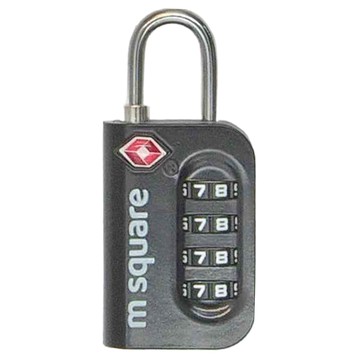 m square TSA海關密碼鎖 黑色 兩入  3.1 x 1.2 x 6.9cm