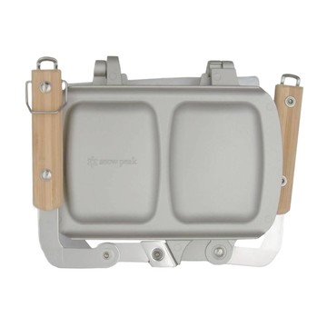 snow peak 雪諾必克 折疊式三明治烤盤  木色 + 銀色  1個