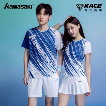 KAWASAKI 川崎2025新款羽毛球運動T恤KACE系列男女吸汗速乾透氣休閒襯衫K1C02-C1083&K1C02-