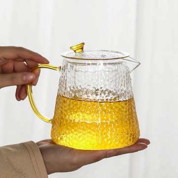 錘紋茶壺玻璃過濾泡茶壺家用單壺耐高溫茶水分離花茶壺茶具壺套裝