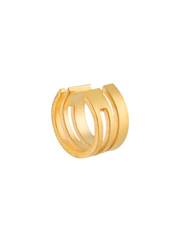 Hsu Jewellery - geometric ear cuff - women - Gold Plated Sterling Silver - One Size