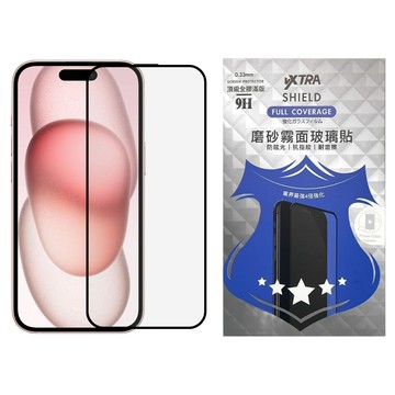 vXTRA 飛創 全膠貼合 霧面滿版9H鋼化玻璃貼  iPhone 15 6.1吋  1個
