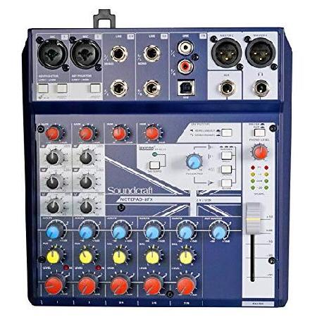 Soundcraft Notepad-8FX 8-Channel Podcast Mixer Podcasting Interface, USB Effects