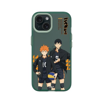 iPhone 15 Clear 憂墨綠 - 排球少年 Haikyu!! - 日向翔陽 & 影山飛雄 01