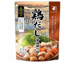 にんべん 鶏だし 醤油鍋つゆ 750gパウチ×12袋入×(2ケース)｜ 送料無料