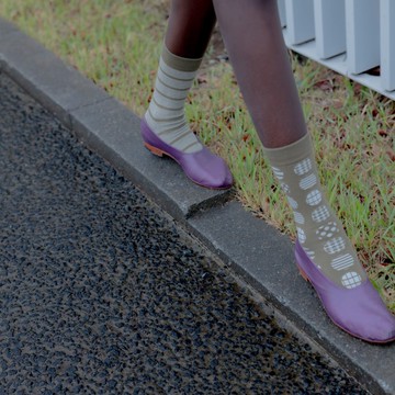 MC004 萬花筒不對稱混搭設計莫代爾棉襪