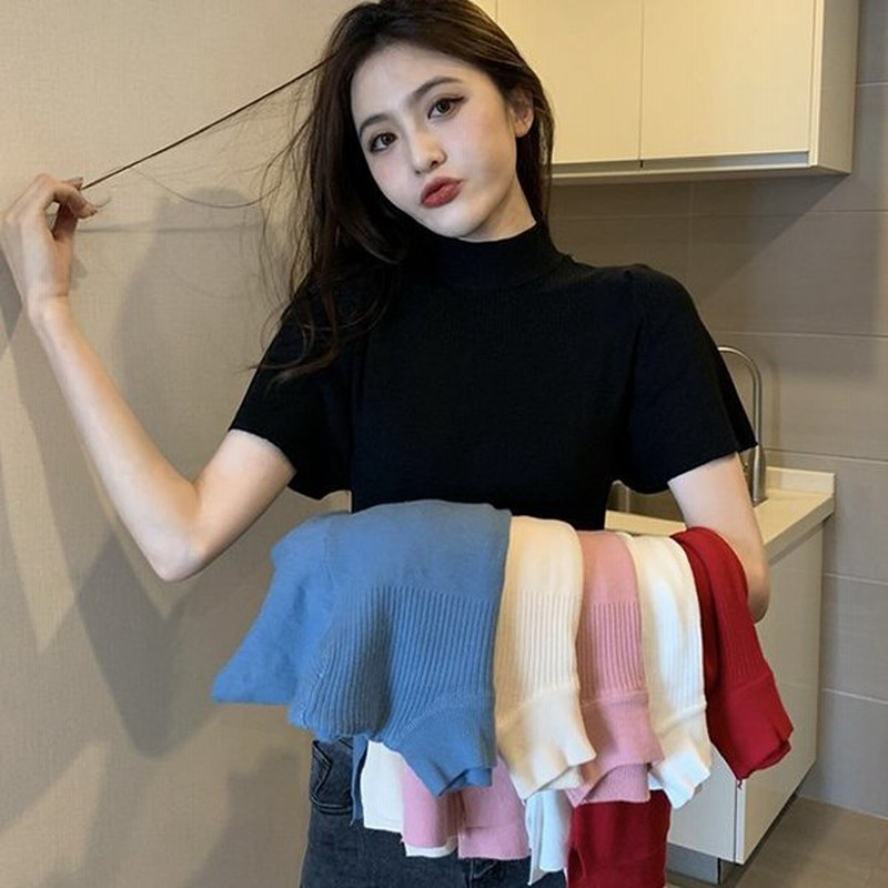 チチカカ湖 十代 暖かく 半袖 ニット タートルネック Verstmole Jp