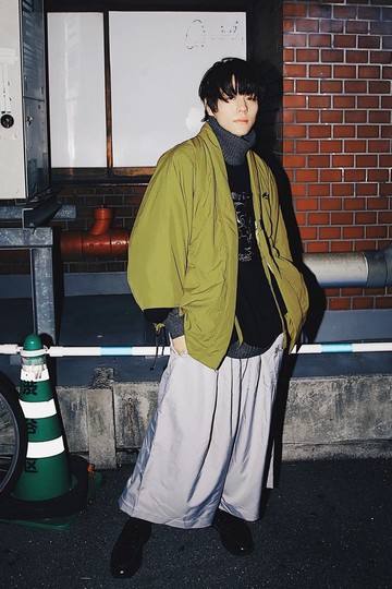 松柏刺繡薄鋪棉羽織