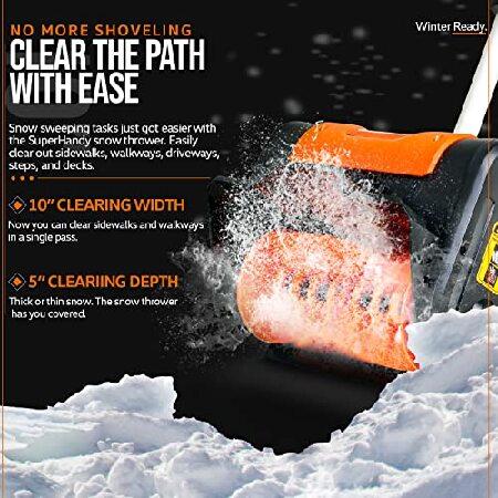 SuperHandy Snow Thrower   Power Shovel, Cordless Rechargeable DC 20V, Handheld, Lightweight 10