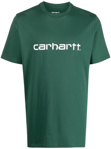 Carhartt WIP - logo-print short-sleeved T-shirt - men - Cotton - XS - Green
