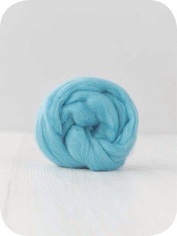 義大利托斯卡尼-19M美麗奴羊毛 DM612水藍｜50g｜DIY手作/羊毛氈材料/文創