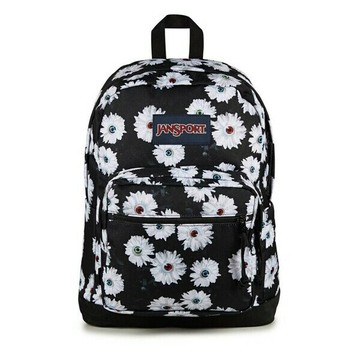 Jansport Right Pack [JS0A4QVALJ8] 後背包 黑底 白花朵
